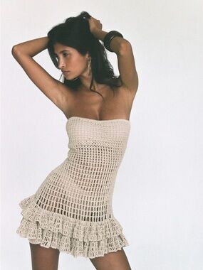 Indah Bonnie Crochet Mini Dress
